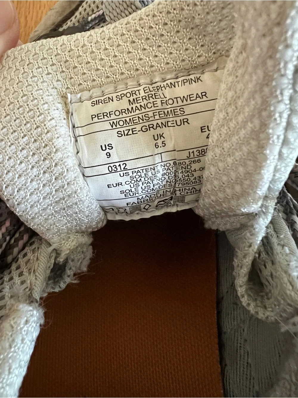 Merrell Trail Sneakers in Gray and Cream